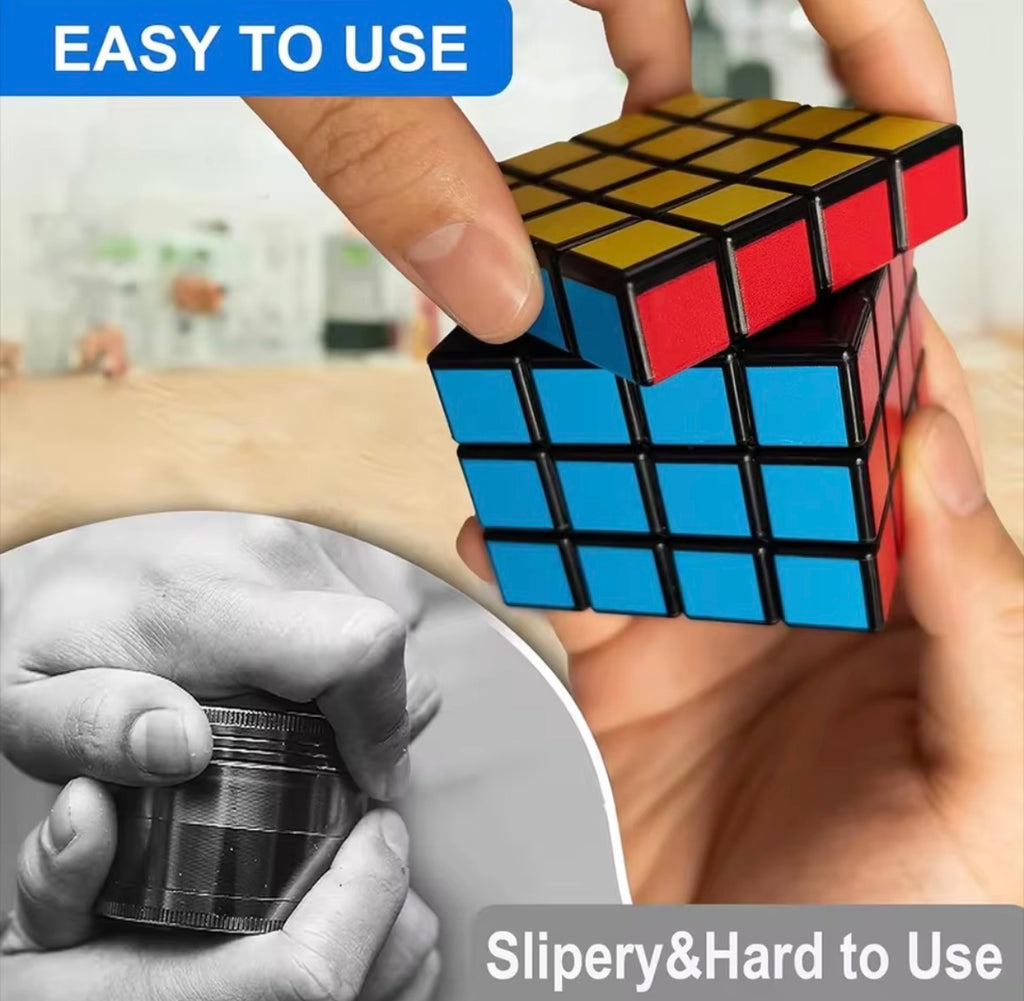 Grinder Cubo Rubik 4x4 – Triturado Discreto y Estilo Retro