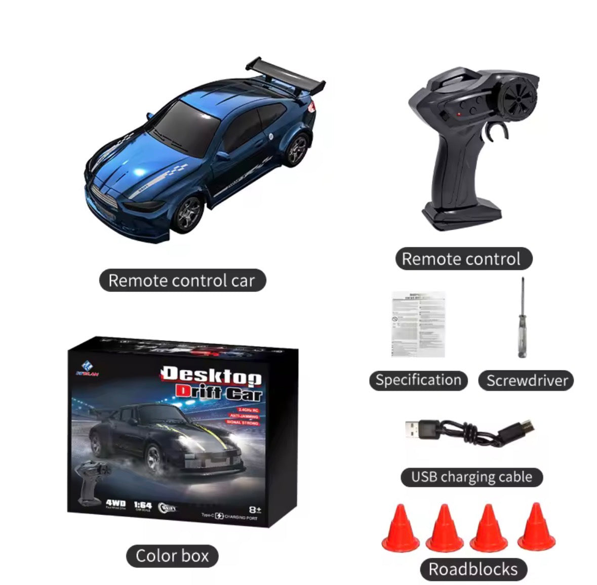 Mini auto de drift radio controlado