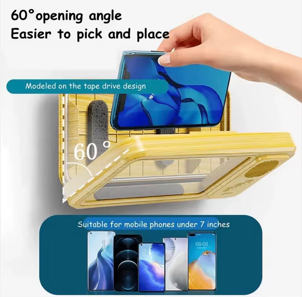 Soporte para teléfono de ducha con Altavoz Bluetooth