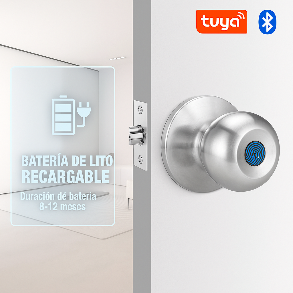 🔐 Cerradura Inteligente con Huella Digital y App – Tuya Smart